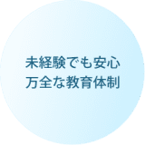 未経験でも安心 万全な教育体制